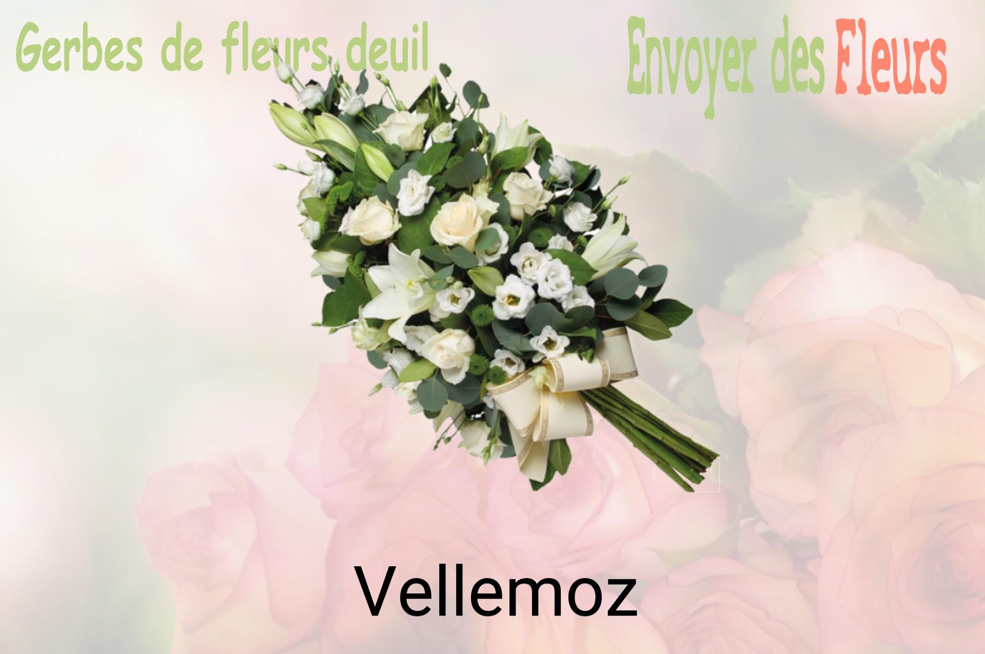 Gerbe de fleurs de deuil livrée à Vellemoz